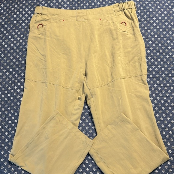 Orvis‎ Pants Mens XL Trout Bum Dri-Fit Tan Khakis Flat Front Straight Leg - Picture 5 of 7